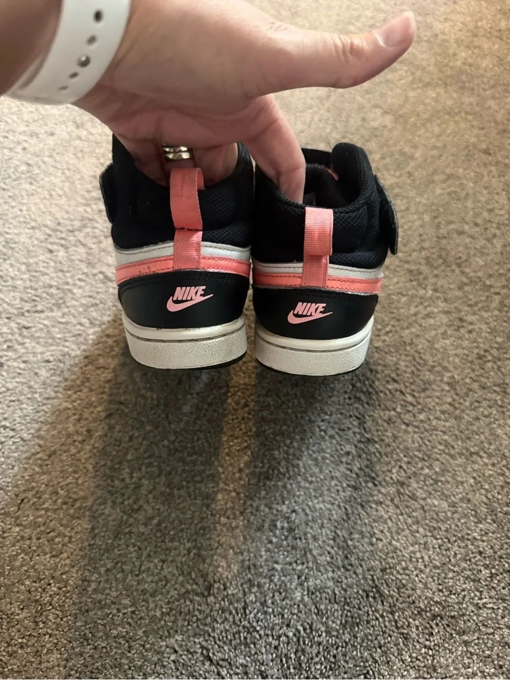 Nike Court Borough Pink Black Sneakers Sz 13 - Picture 4 of 6